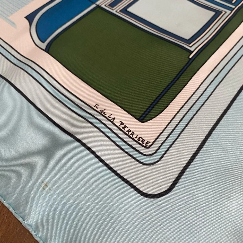 HERMES SCARF LE COUPES VINTAGE HERMES SCARF F. de la PERRIERE - Picture 13 of 14